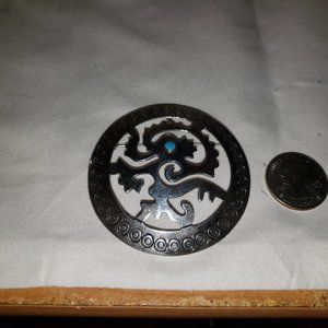 Sterling Silver & Turquoise PIN/Brooch Mexico